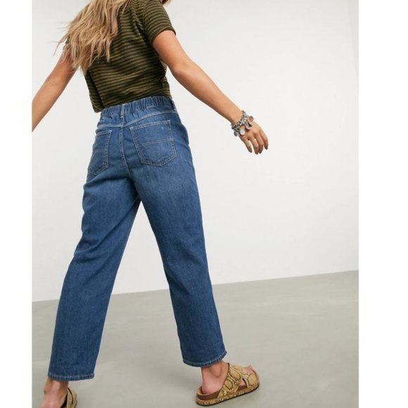 FREE PEOPLE Chloe Mom Jean-blue - Picture 2 of 6